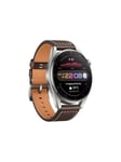 Huawei Watch 3 Pro Classic - Titanium Grey med brun läderrem