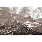 Schweiziska Alperna - 70x100 cm Svart ram med passpartou