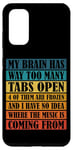 Coque pour Galaxy S20 My Brain Has Way Too Many Tabs Open --------