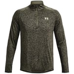Under Armour Men's Tech 2.0 T-Shirt with 1/2 Zip and Long Sleeves Sweatshirt, Opaque, Navy Od Green, L