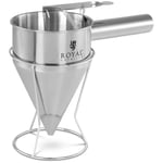 Royal Catering Rostfri doseringstratt - 1,2 L Rostfritt stål Doseringsöppning 8 mm