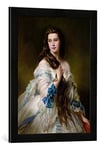 'Image encadrée de Franz Xavier Support d'hiver "Portrait of Madame RIMSKY KORSAKOV (1833–78) Nee Varvara dmitr ievna Mergassov, 1864, d'art dans le cadre de haute qualité Photos fait main, 40 x 60 cm, noir mat