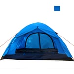 shunlidas 2 Person Windbreak Camping Tent 145x210x125cm Dual Layer Waterproof Tourist Tents Travel Family Fishing Tent with Aluminum Pole-Blue_Russian Federation