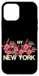 iPhone 12 mini Cute Floral New York City with Graphic Design Roses Flower Case
