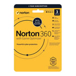 Norton 360 AV + VPN + Game Optimiser 3x Devices 1 Year Licence PC/MAC/