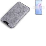 Felt case sleeve for Oppo Reno8 Z 5G grey protection pouch