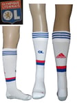 Olympique Lyonnais Home Socks Adidas Size 40-42 Adult UK 6-8 White