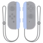 eXtremeRate Light Violet Soft Touch Replacement shell for Nintendo Switch Joycon Strap, Custom Joy-Con Wrist Strap Housing Buttons for Nintendo Switch Joy-Con & Switch OLED Joycon - 2 Pack