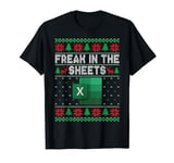 Excel Freak in the Sheets spreadsheet Ugly Sweater Christmas T-Shirt