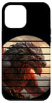 Coque pour iPhone 12 Pro Max Cercle rétro doré asiatique dragon rugissant, japonais, yeux rouges