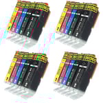 Canon Pixma PGI-570 / CLI-571 XL 20-pack (4 X Set) BK/Bk/C/M/Y. Kompatibla (ej Canon original) bläckpatroner. Fri frakt.