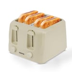 Geepas 4 Slice Bread Toaster with 6 Level Browning Control | Removable Crumb Tray, Cancel Function, Cord Storage & Cool Touch Plastic Housing | 1400W | 2 Year Warranty