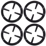 Yardwe 4pcs Gas Cooktop Black Cast Iron Wok Support Ring Gas Ring Reducer Trivets Stove Top Hob Cooker