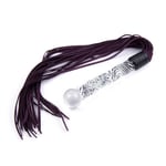 Glass Dildo Handle Sex Toy and Flogger (Purple)