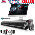 Remote TV Home Theater Soundbar Bluetooth Sound Bar Speaker System Subwoofer UK