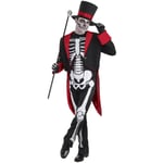 Bristol Novelty Mens Mr Bone Jangles Halloween Costume BN1743