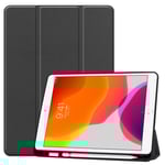 Fodral Tri-fold med Pencil-hållare iPad 10.2 8th Gen (2020) svart