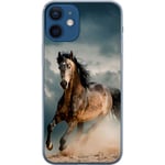 Apple iPhone 12 mini Transparent Mobilskal Springande Häst
