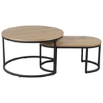 SOFFBORD SET i trä, metall, trämaterial 70/70/42 cm 