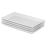 Porcelain Serving Platters Set of 4 Maison & White 25x14.5cm Buffet Dinner Party