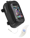 Woolala Touch Screen Handlebar Bag 5C Series Fixed on Mounting Bikes for Apple iPhone & Samsung Mobile Phones, (Black/Blue/Yellow/Black with Blue, Size 4.8/5.5, Spoke Light)