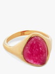 Monica Vinader Rio Pink Quartz Ring, Gold