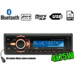Autoradio Caliber RMD046BT-2 75W x 4 - Bluetooth - RDS-USB-SD-MP3-AUX-FM rétro éclairage bleu