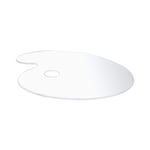 HEALLILY Acrylic Paint Palette Clear Oval Non-Stick Oil Painting Color Mixer Tray Transparent Easy Clean Artist Paint Pallet 30x40cm