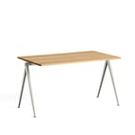 HAY Pyramid 01 skrivbord Oak clear lacquer-140x75cm-beige stålstativ