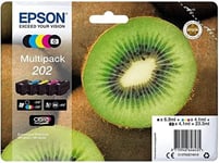 Epson 202 Kiwi Genuine Multipack, 5-colours Ink Cartridges, Standard Capacity 