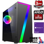 AMD 3600 Six Core 4.2 16GB 1TB No Graphics Gaming PC Computer Windows 10 Seven