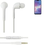 Headphones for Oppo A5 headset in ear plug white