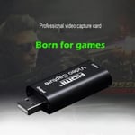 Mini HDMI Vers USB 2.0 Carte De Vidéo HD Game Video Live Streaming Black