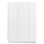 Litchi Skin Tri-Fold Fodral för iPad Air 10.9 (2020) - Vit