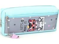 Large Tube Pencil Case Cat With Fish
