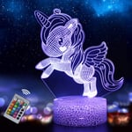 Unicorn Gifts for Girls, Unicorn Night Light for Kids, 16 Color Changing Unicorn Lamp with Remote Control, Birthday Christmas Gift Ideas for Girl Women Room Decor (Unicorn3)