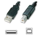 Câble USB 2.0 de 5m A-B pour imprimante / scanner QUALITE SUPERIEURE Blindé. Pour HP Lexmark Epson Canon IBM Brother .....Longueur 5M.