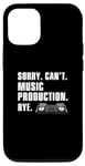 Coque pour iPhone 12/12 Pro Sorry Can't Funny Music Production Soundtrack Ingénieur audio
