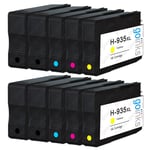 10 Ink Cartridges (Set + Black) to replace HP 934 & 935 XL non-OEM/Compatible