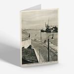 GREETING CARD - Vintage Dorset - Harbour and Sandbanks from the Quay, Poole