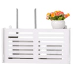 1pc Multifunctional Living Room Wifi Storage Box Router Shelf Wall Wood Attachment Tool Random Style