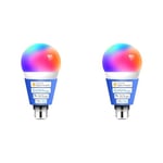 meross Smart Bulb Alexa Light Bulb B22 Works with Apple Homekit, Alexa, Google Home,Voice Control Dimmable Multicolor LED Light Bulb 9W (60W Equivalent), 2 Pack