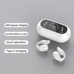 White LED-Fashion 2023 Bone Conduction Trådlösa Bluetooth-hörlurar, öronklämma, sporthörlurar