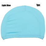 1/2pcs Swim Hat Pool Swimming Cap Adult Bathing Caps Light Blue 1pc