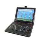 Black USB Keyboard PU Leather Carry Case/Stand for GoClever Tab R97 CnM Touchpad 9.7"Inch Android Tablet