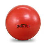 THERABAND Exercise Ball, Professional Series Stability Ball for Improved Posture, Balance, Yoga, Pilates, Core Strength, One Size, Red, 55 cm