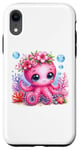 Coque pour iPhone XR Adorable bébé pieuvre sous-marine fleur corail poisson océan mer