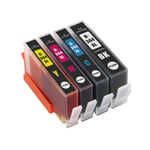 4 Ink Cartridges (Set) for HP Photosmart 5510 5510e 5512 5514 5515 5520 5522