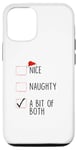 Coque pour iPhone 15 Pro Nice Naughty A Bit Of Both Christmas List Père Noël