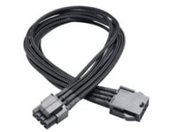 Akasa Flexa P8, 0,4 M, 8-Stift (4+4) Eps12v, Hane, Hona, Svart